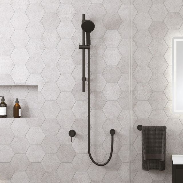 Fienza Kaya Rail Shower Matte Black