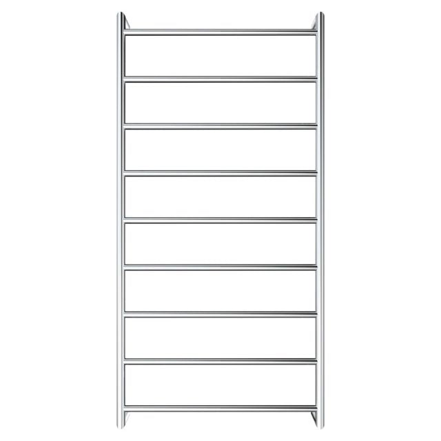 Fienza Kaya Round Heated Towel Rail 600X1200X100mm 9 Bars Chrome