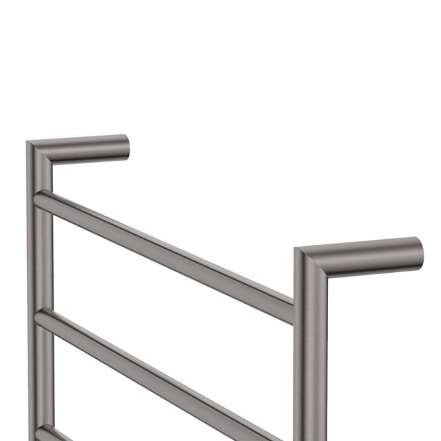 Fienza Kaya Round Heated Towel Rail 600X450X100mm 4 Bars Gun Metal