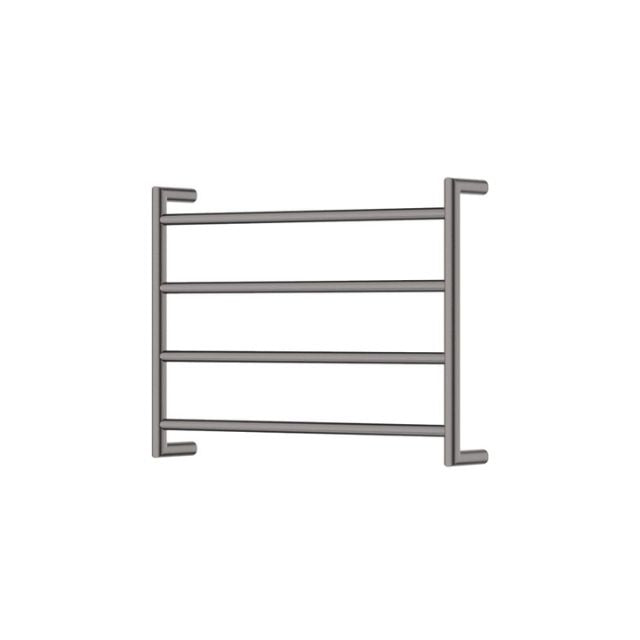 Fienza Kaya Round Heated Towel Rail 600X450X100mm 4 Bars Gun Metal