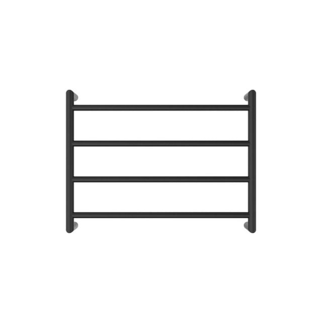 Fienza Kaya Round Heated Towel Rail 600X450X100mm 4 Bars Matte Black
