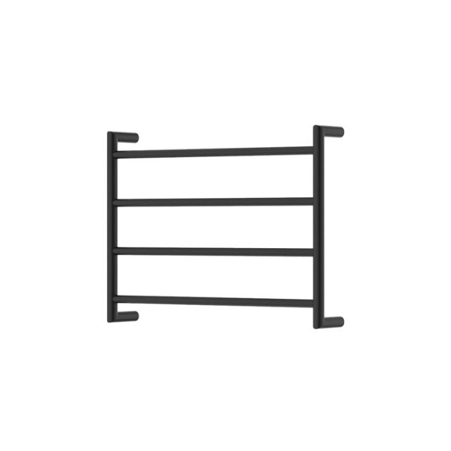 Fienza Kaya Round Heated Towel Rail 600X450X100mm 4 Bars Matte Black