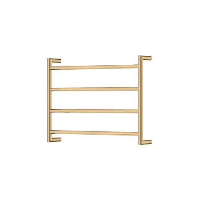 Fienza Kaya Round Heated Towel Rail 600X450X100mm 4 Bars Urban Brass