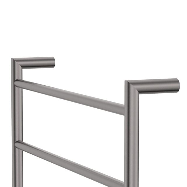 Fienza Kaya Round Heated Towel Rail 600X800X100mm 6 Bars Gun Metal