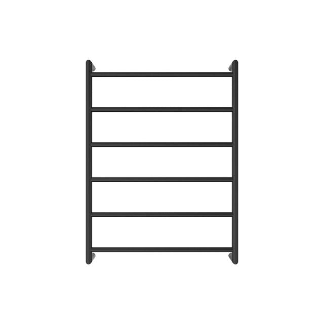 Fienza Kaya Round Heated Towel Rail 600X800X100mm 6 Bars Matte Black