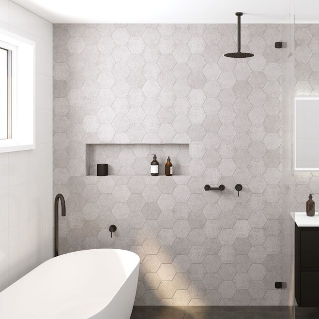 Fienza Kaya Shower Ceiling Dropper Set Matte Black