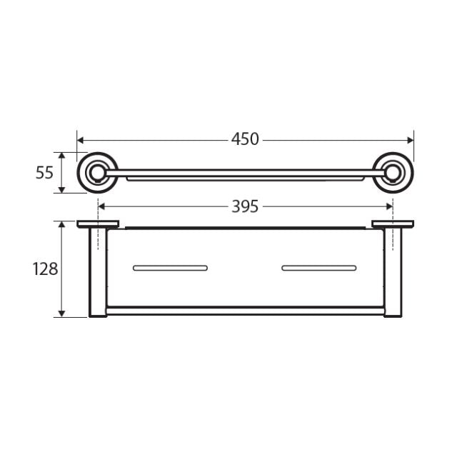 Fienza Kaya Shower Shelf Brushed Nickel