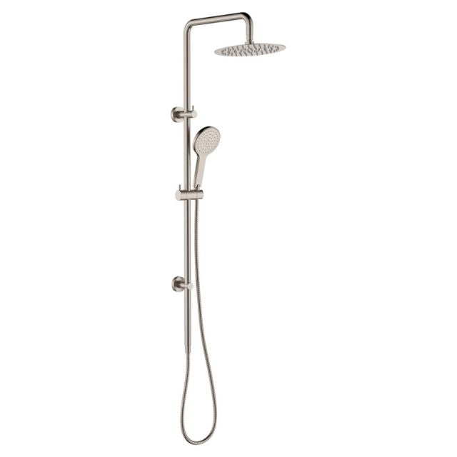 Fienza Kaya Twin Rail Shower Brushed Nickel