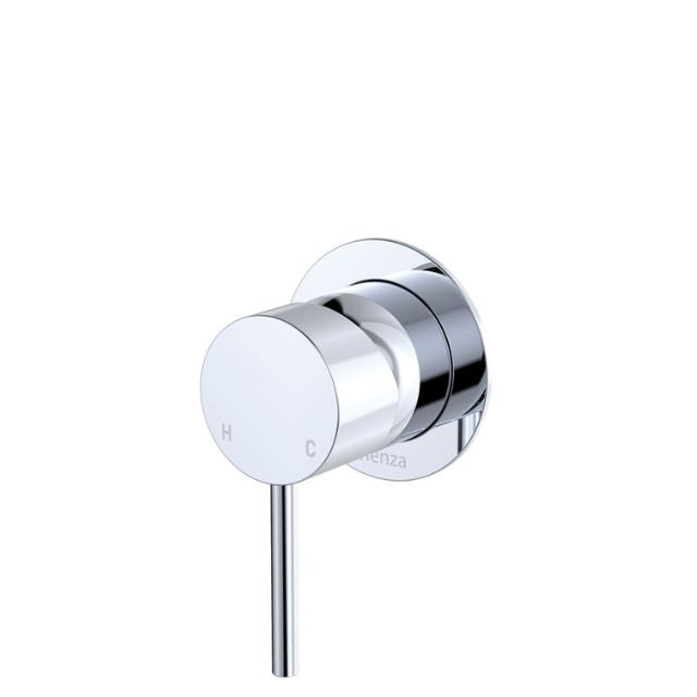 Fienza Kaya Wall Mixer Small Round Plate Chrome