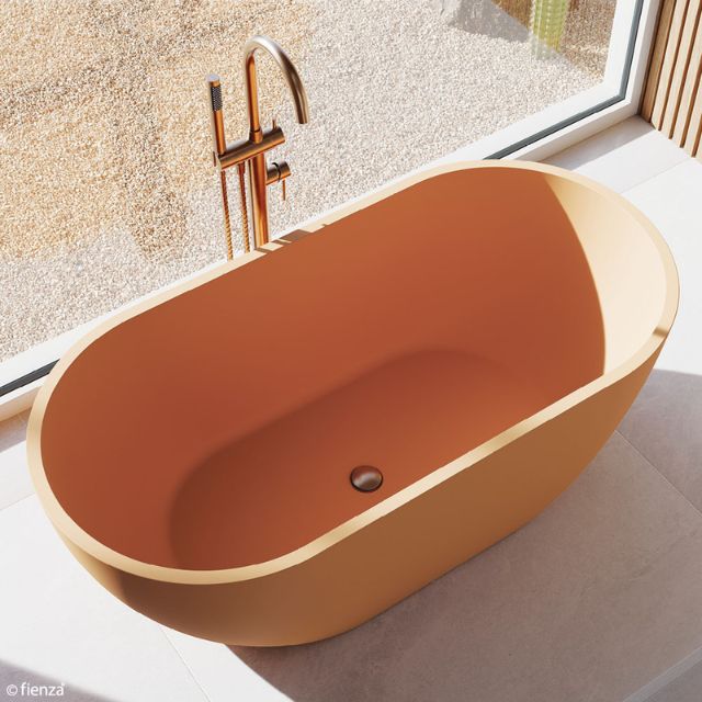 Fienza Universal Pull-Out/Pop-Up Brass Cap Bath Waste Non Overflow Brushed Copper