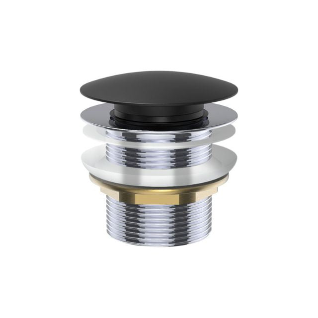 Fienza Universal Pull-Out/Pop-Up Brass Cap Bath Waste Non Overflow Matte Black