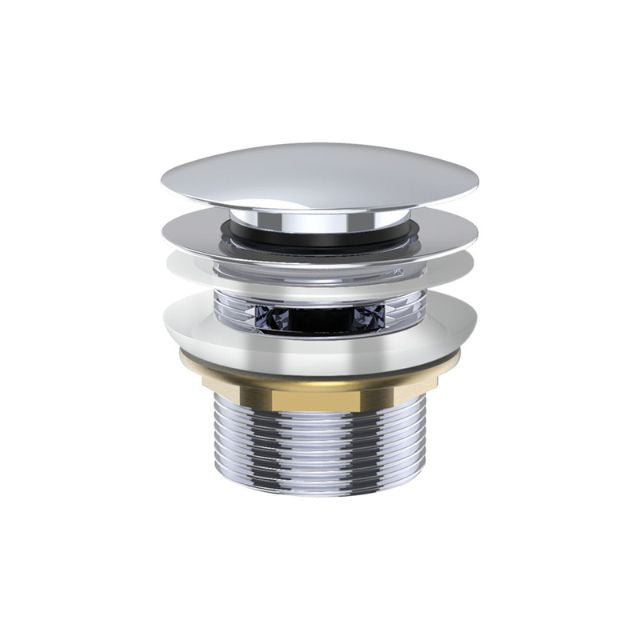 Fienza Universal Pull-Out/Pop-Up Brass Cap Bath Waste with Overflow Chrome