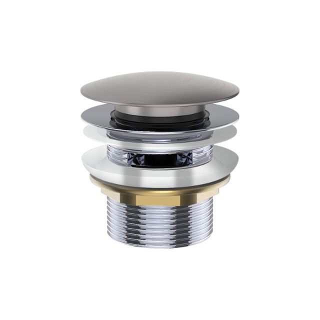 Fienza Universal Pull-Out/Pop-Up Brass Cap Bath Waste with Overflow Gun Metal