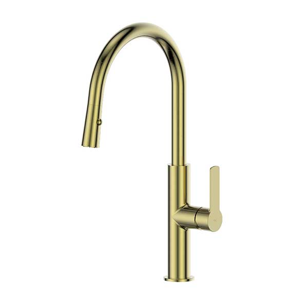 Greens Astro II Pull-Down Sink Mixer Brushed Brass