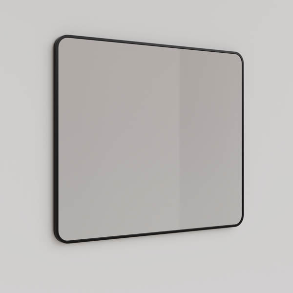 INGLM7590-MB | Ingrain 750mm by 900mm Rectangular Mirror with Matt Black Aluminium Frame | Product Image