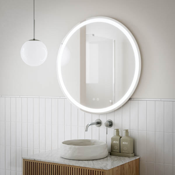 Ingrain Round Frameless Frontlit LED Mirror