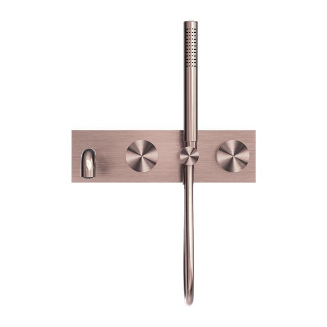 Nero Kara Progressive Shower System With Spout 230mm Brushed Bronze