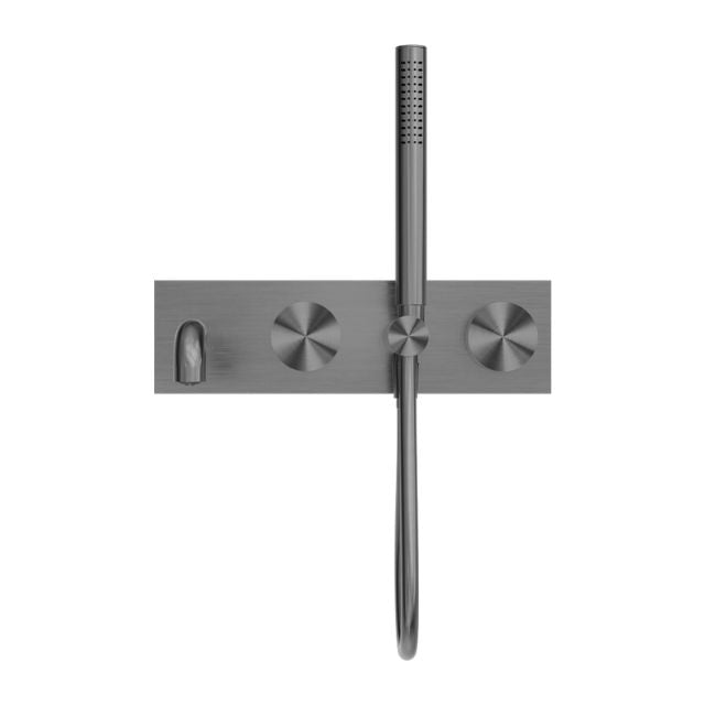 Nero Kara Progressive Shower System With Spout 230mm Gun Metal