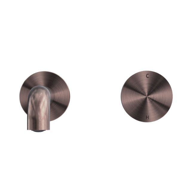 Nero Kara Progressive Wall Basin/Bath Set 160mm Brushed Bronze