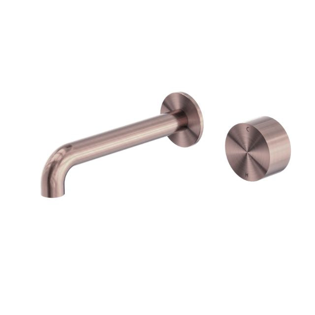 Nero Kara Progressive Wall Basin/Bath Set 160mm Brushed Bronze