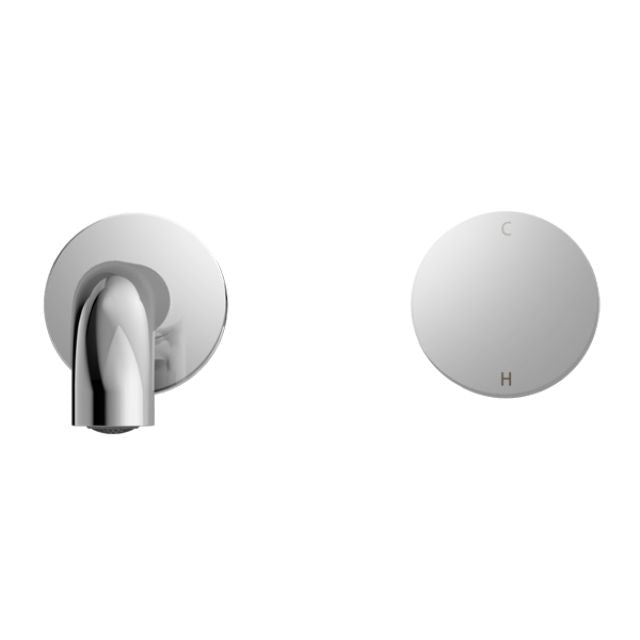 Nero Kara Progressive Wall Basin/Bath Set 160mm Chrome