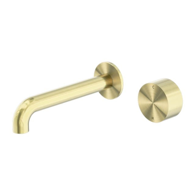Nero Kara Progressive Wall Basin/Bath Set 260mm Brushed Gold