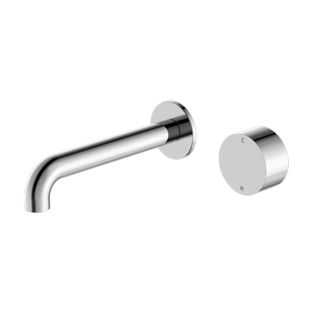 Nero Kara Progressive Wall Basin/Bath Set 260mm Chrome