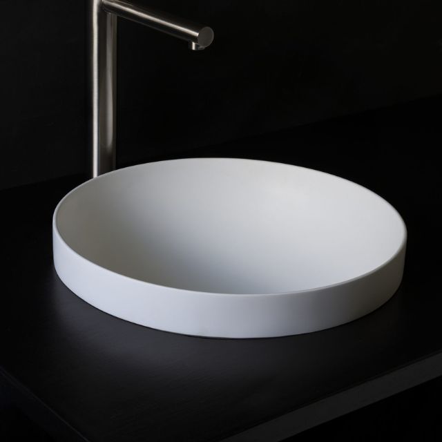 Kaskade Arundel Semi Inset Round Stone Basin 385mm