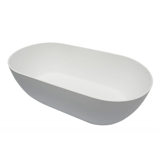 Kaskade Lucia Freestanding Stone Bath Matte White 1500mm