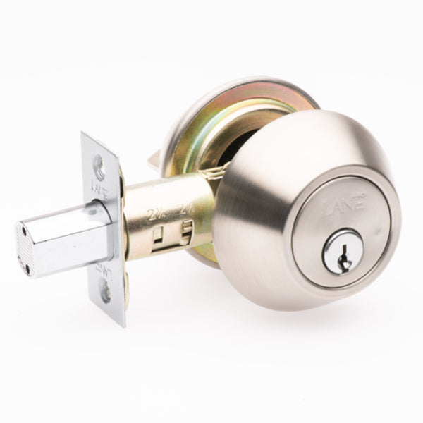 Lane Double Cylinder Deadbolt Satin Stainless Steel