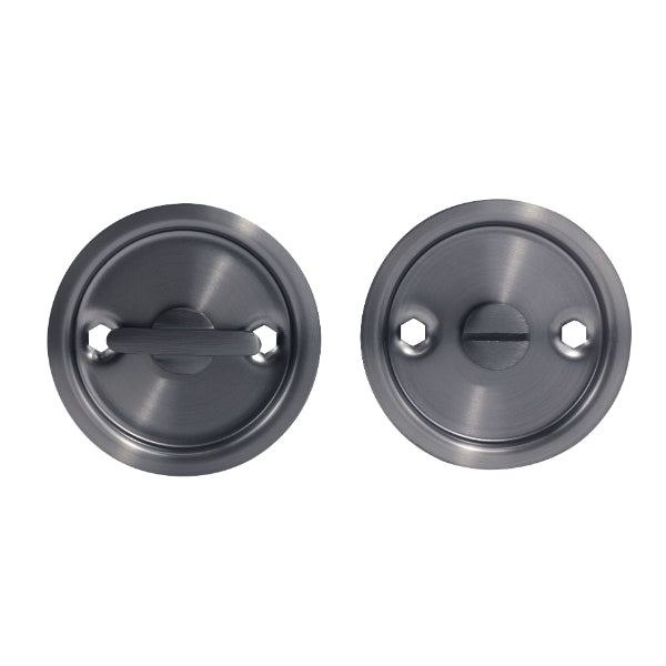 Lockwood Vivid Cavity Slider Door Handle Privacy Door Handle Set Gunmetal
