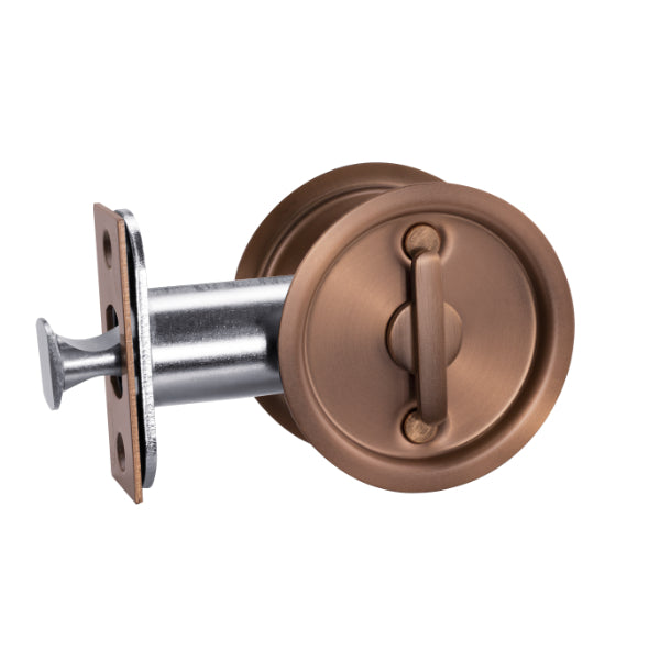 Lockwood Vivid Cavity Slider Door Handle Privacy Door Handle Set Satin Bronze