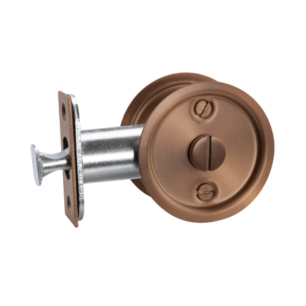 Lockwood Vivid Cavity Slider Door Handle Privacy Door Handle Set Satin Bronze