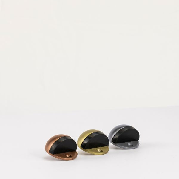 Lockwood Vivid Half Moon Door Stop Gunmetal | The Blue Space