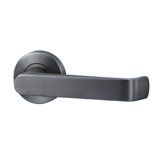 Lockwood Vivid V1 Passage Lever Door Handle Set Round Rose Gunmetal