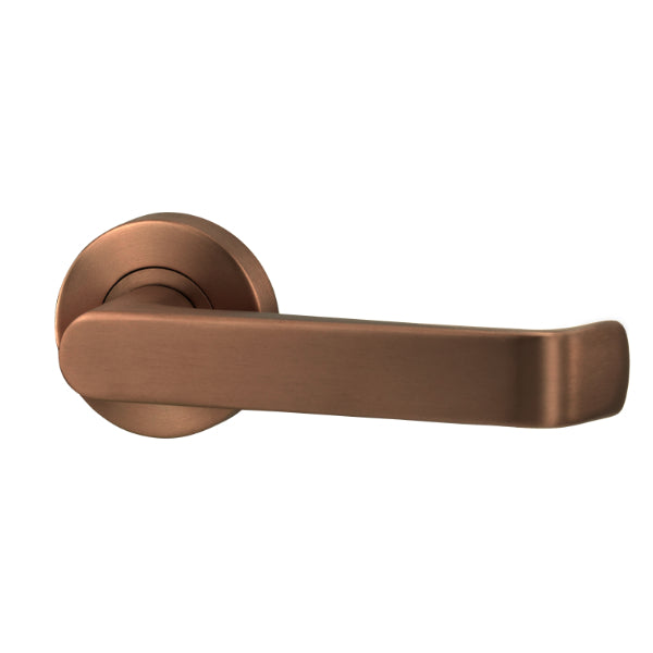 Lockwood Vivid V1 Passage Lever Set Round Rose Bronze | The Blue Space