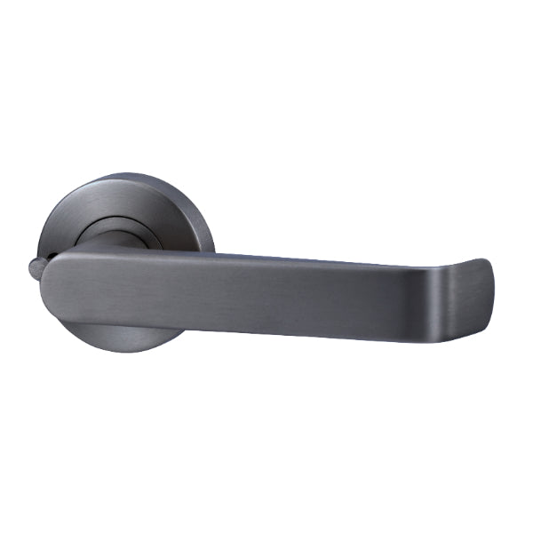 Lockwood Vivid V1 Privacy Lever Door Handle Set Round Rose Gunmetal