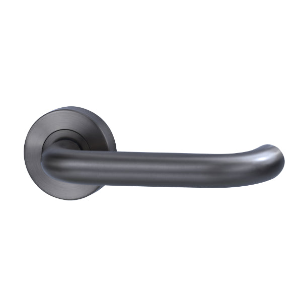 Lockwood Vivid V2 Dummy Lever Door Handle Round Rose Gunmetal
