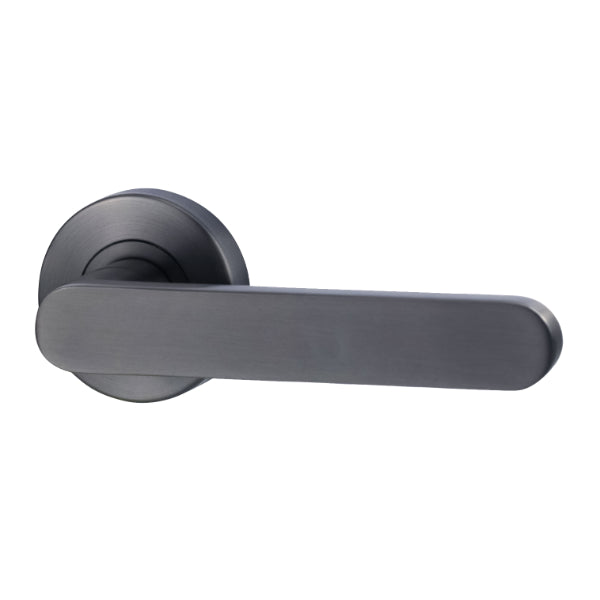 Lockwood Vivid V3 Dummy Lever Door Handle Round Rose Gunmetal