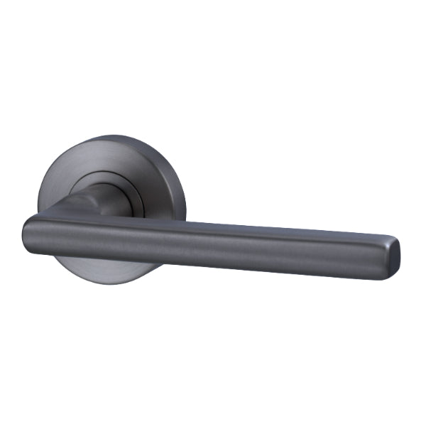 Lockwood Vivid V4 Dummy Lever Handle Round Rose Gunmetal | The Blue Space