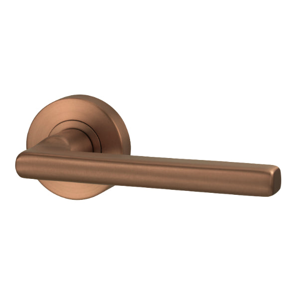 Lockwood Vivid V4 Dummy Lever Door Handle Round Rose Satin Bronze