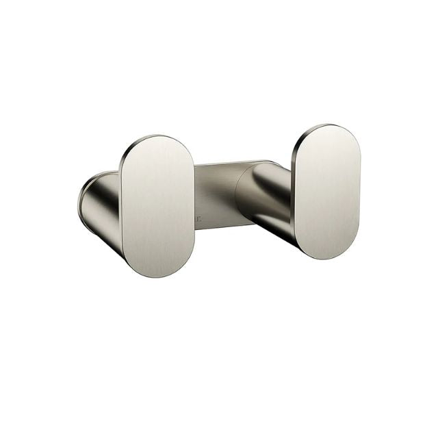 Meir Curvaé Double Robe Hook Brushed Nickel