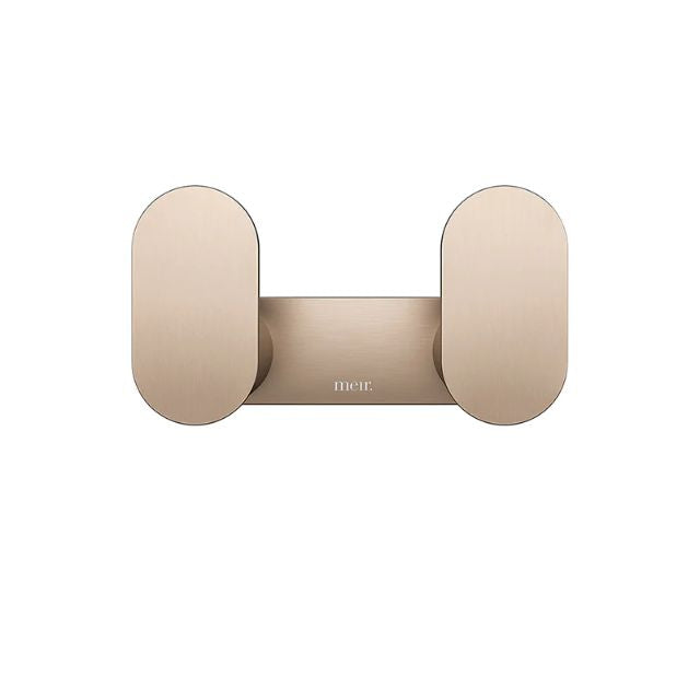 Meir Curvaé Double Robe Hook Champagne