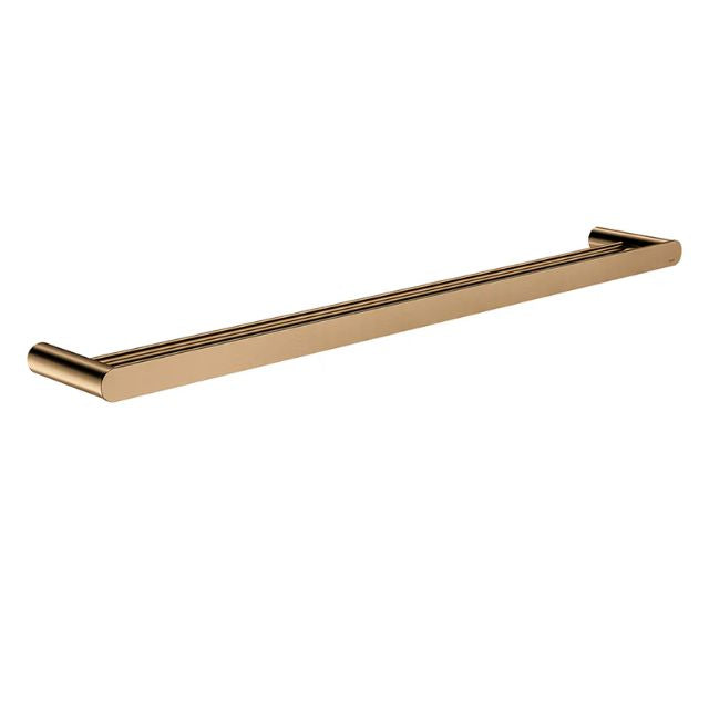 Meir Curvaé Double Towel Rail 800mm Lustre Bronze