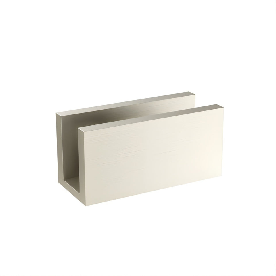 Meir Glass Fixing U Bracket Brushed Nickel
