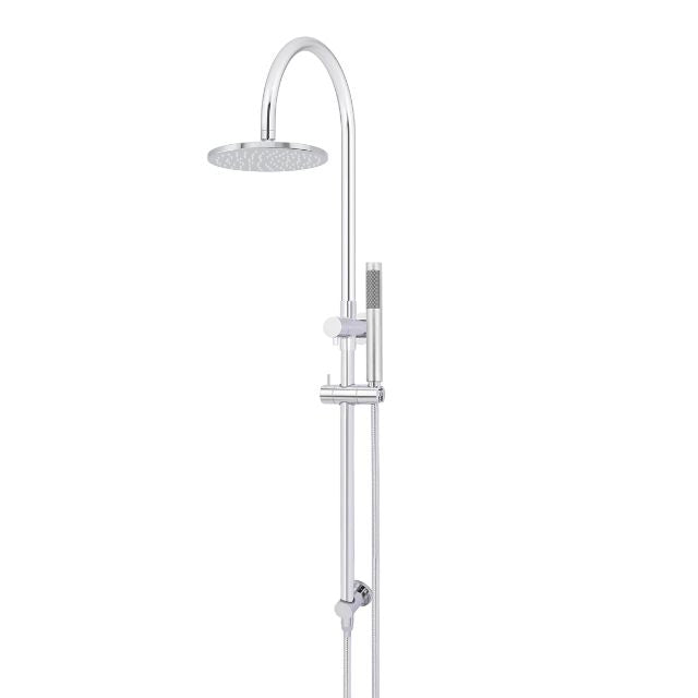 Meir Gooseneck Shower Set with 200mm rose, Single-Function Hand Shower Chrome