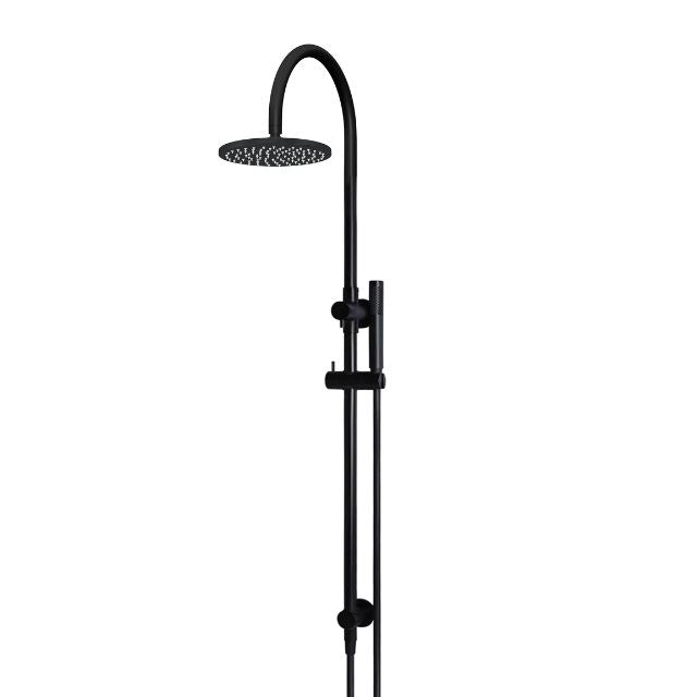 Meir Gooseneck Shower Set with 200mm rose, Single-Function Hand Shower Matte Black
