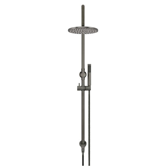 Meir Gooseneck Shower Set with 200mm rose, Single-Function Hand Shower Shadow