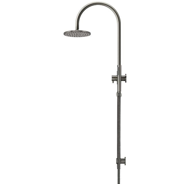 Meir Gooseneck Shower Set with 200mm rose, Single-Function Hand Shower Shadow