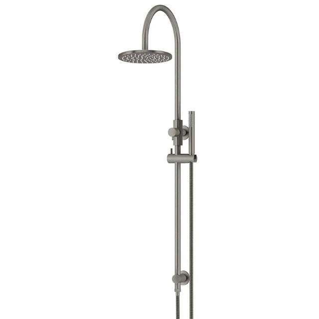 Meir Gooseneck Shower Set with 200mm rose, Single-Function Hand Shower Shadow